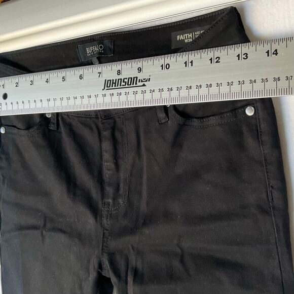 Buffalo by David Bitton Women’s Mid-rise Stretch Skinny Jeans size w 26, Black - Picture 2 of 11